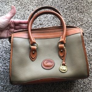 USED Dooney & Bourke vintage tan doctor bag.